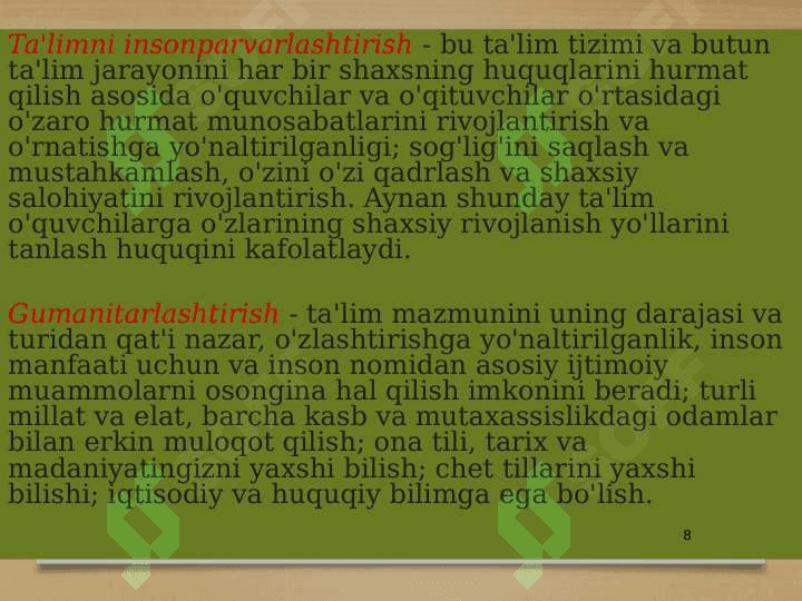Zamonaviy ta'limning normativ-huquqiy jihati 8