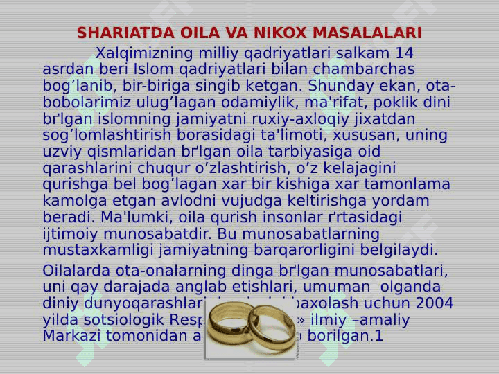 SHARIAT OILA VA   NIKOH 2