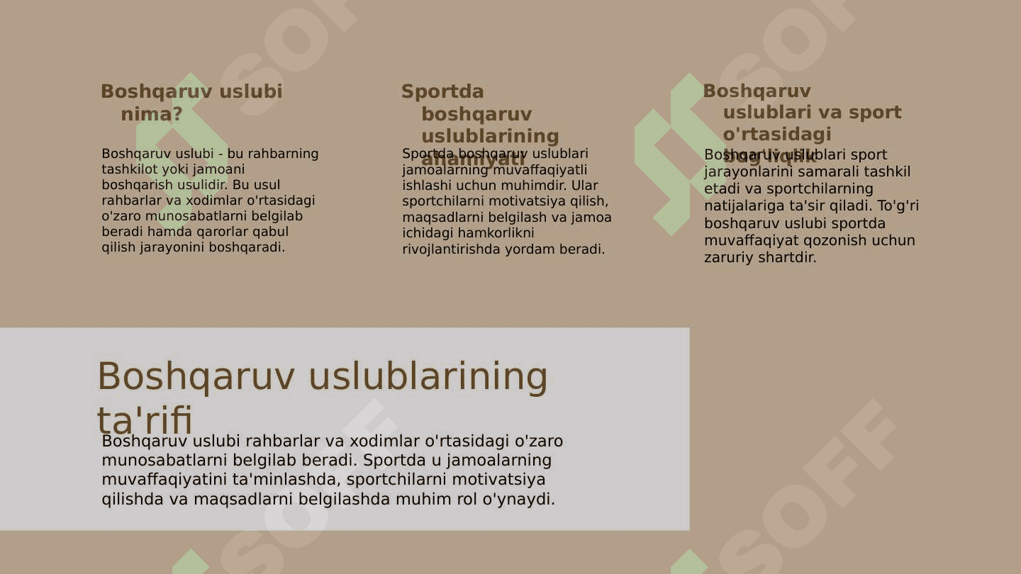 Boshqaruv uslubi va sport 3