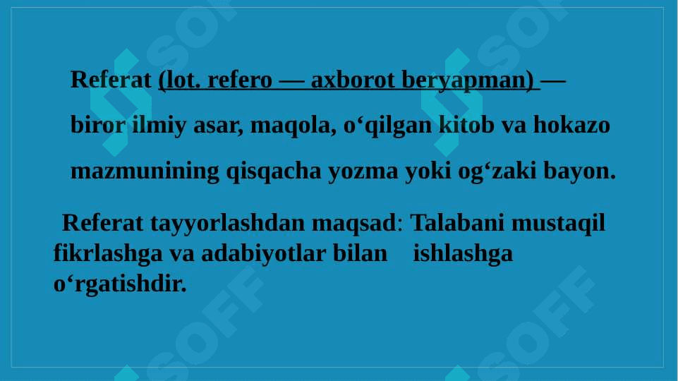 REFERAT - O’QITUVCHI NUTQINING JANRI SIFATIDA . 4