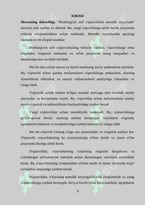 BOʻLAJAK BOSHLANGʻICH SINF OʻQITUVCHISINI METODIK TAYYORGARLIGINI ANIQLASH USULLARI 3