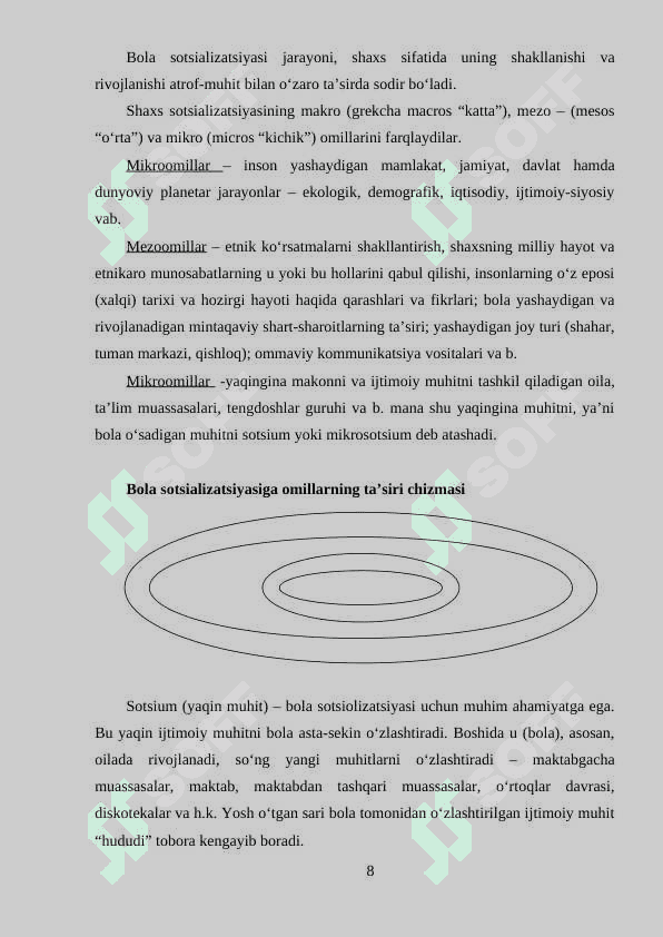 Bolaning sotsiumda rivojlanishi 8