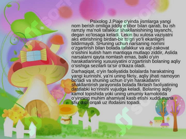 MTM BOLALARI O’YININING PSIXOLOGIK HUSUSIYATLARI 8