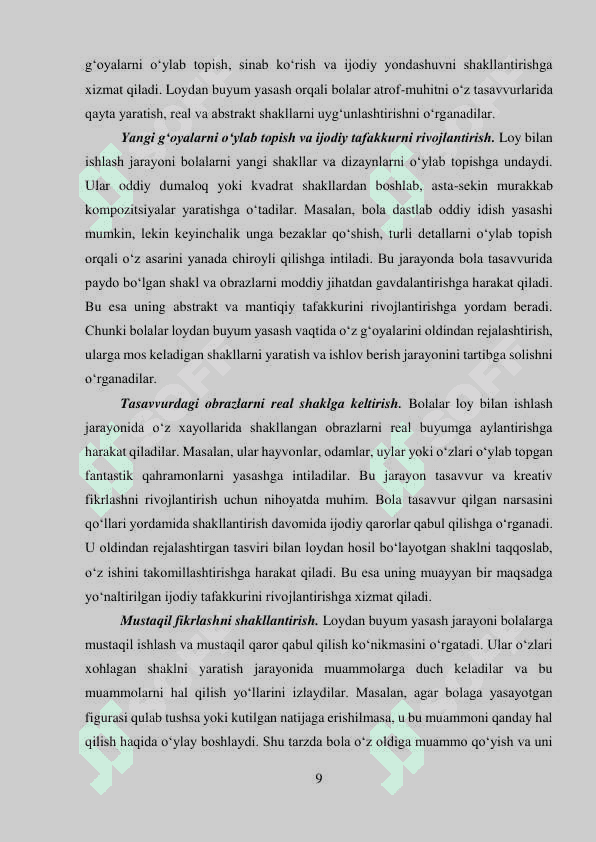 Katta guruhda loydan buyum yasashga o‘rgatish 8