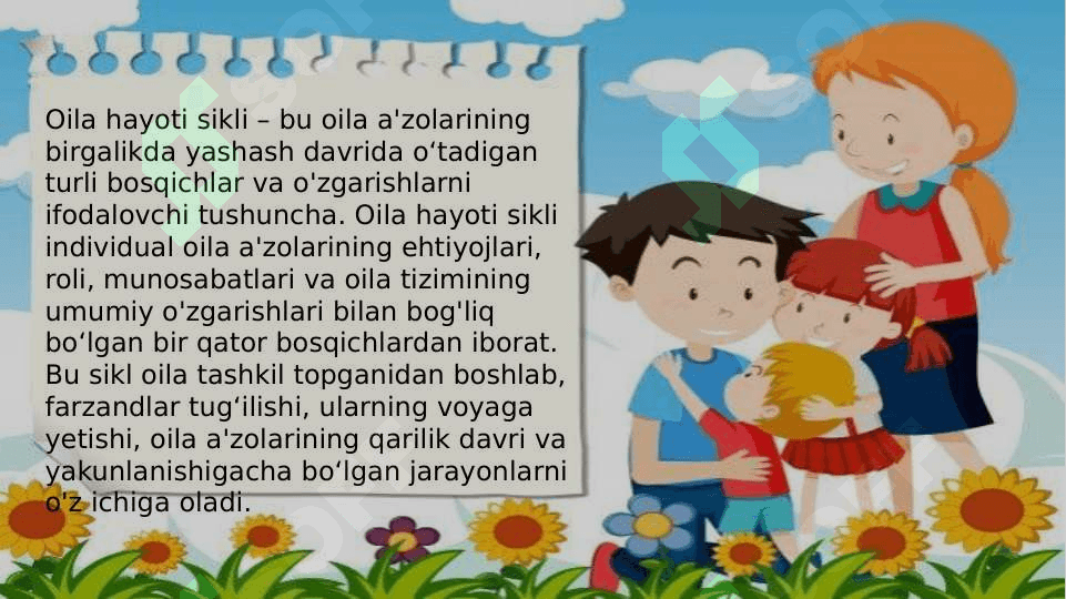 Oila hayotiy siklining assosiy bosqichlari 3