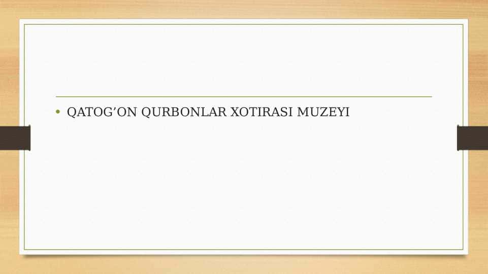 QATOG’ON QURBONLAR XOTIRASI MUZEYI