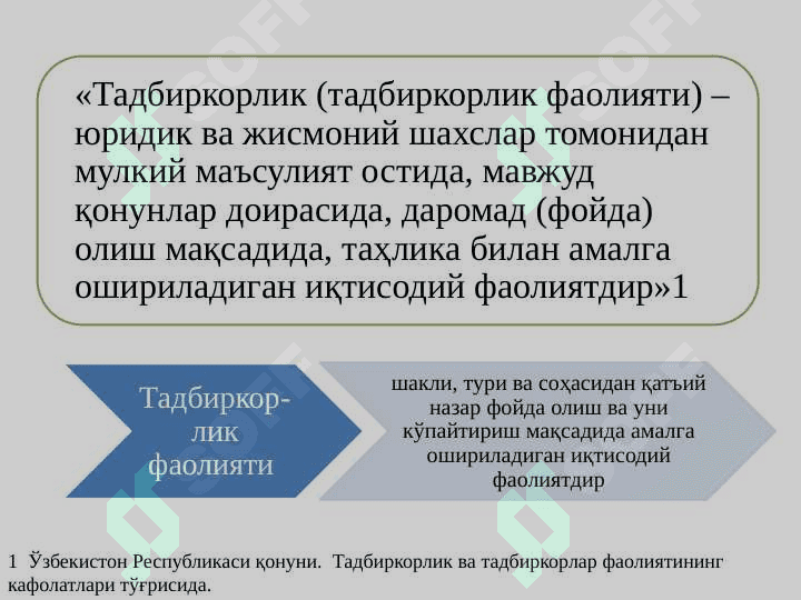 ТАДБИРКОРЛИК ФАОЛИЯТИ ВА ТАДБИРКОРЛИК КАПИТАЛИ 2