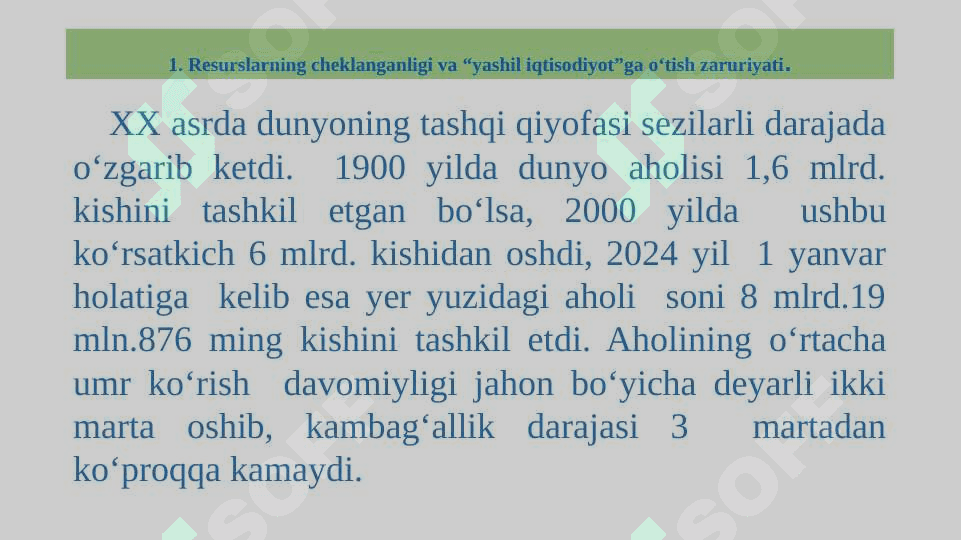 “Yashil iqtisodiyot”ga o‘tishning zaruriyati, tamoyillari va dastaklari 3