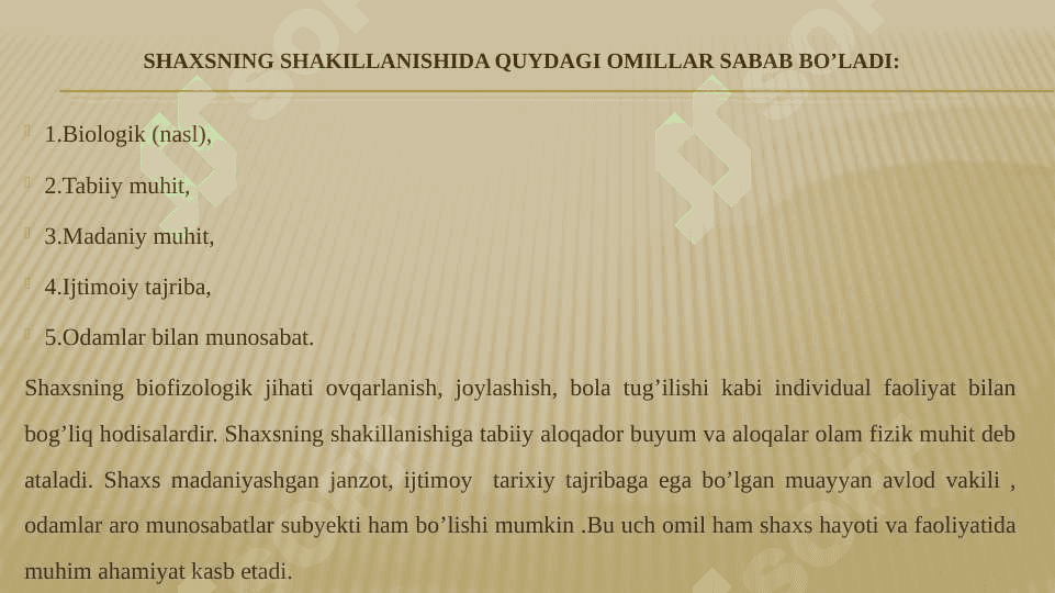 Milliy g’oya va ma’naviyat ta’limida shaxs manfatlarining ustuvorligi 8