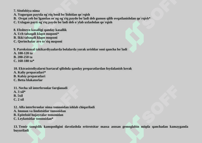 Pediatriyadan test 2