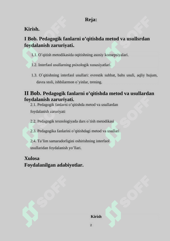 Pedagogik fanlarni oʻqitishda interfaol metodlardan foydalanish yoʻllari 2