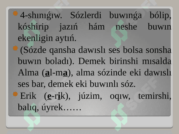 Sóz haqqında túsinik 4