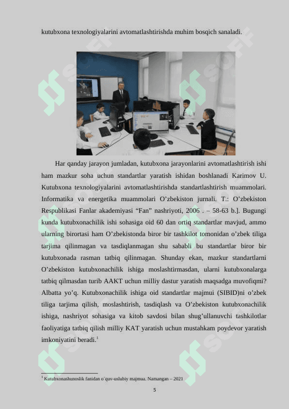 KUTUBXONA RESURSLRINI BOSHQARISH UCHUN DASTURIY TA'MINOT TIZIMLARI 5