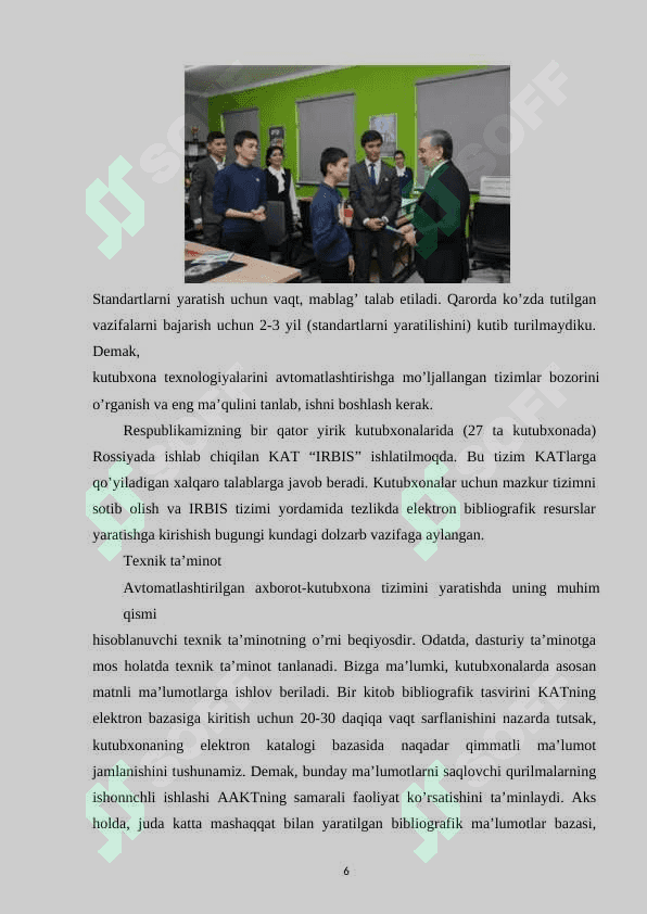 KUTUBXONA RESURSLRINI BOSHQARISH UCHUN DASTURIY TA'MINOT TIZIMLARI 6