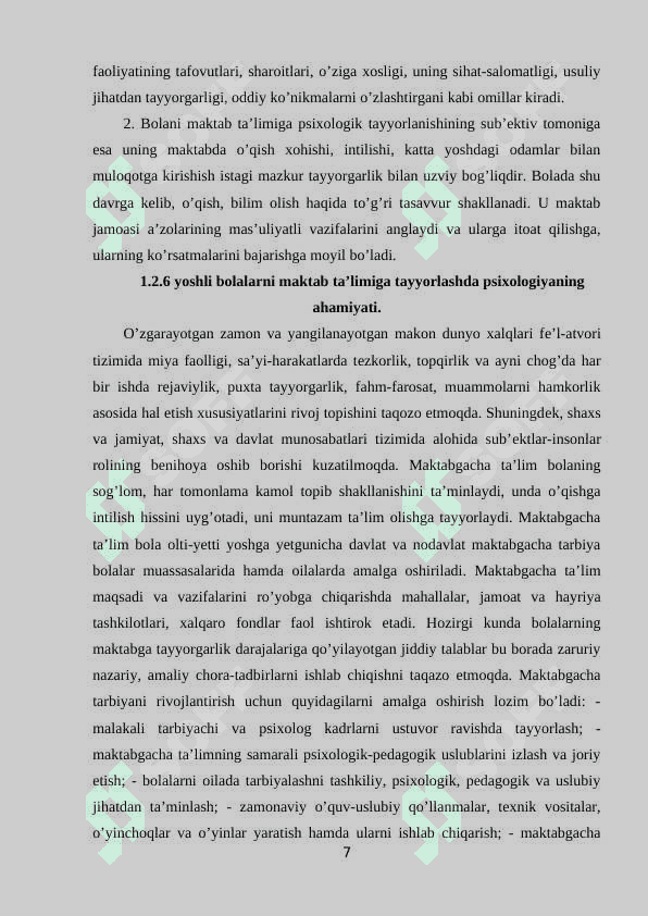 6 YOSHLI BOLALARNI MAKTAB TA'LIMIGA PSIXOLOGIK TAYYORLASHNING SHAKL VA USULLARI 6