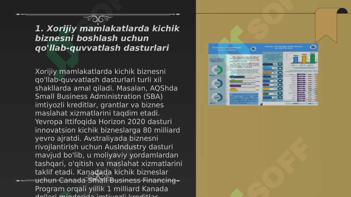 Xorijiy mamlakatlarda kichik biznes va tadbirkorlikni rivojlanishi ppt 3