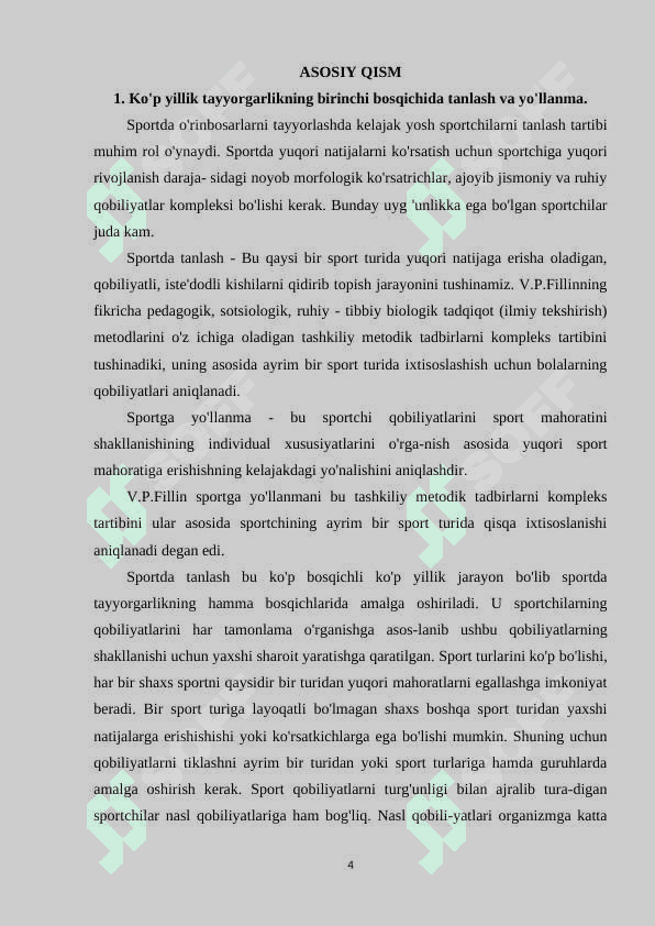 Kop yillik tayyorgarlikni davom etishi va uni aniqlovchi omillar 4