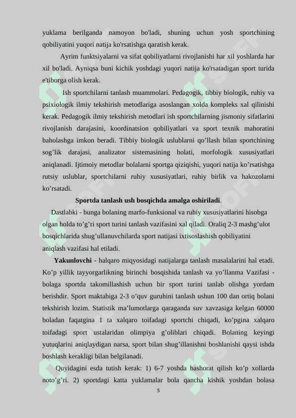 Kop yillik tayyorgarlikni davom etishi va uni aniqlovchi omillar 5