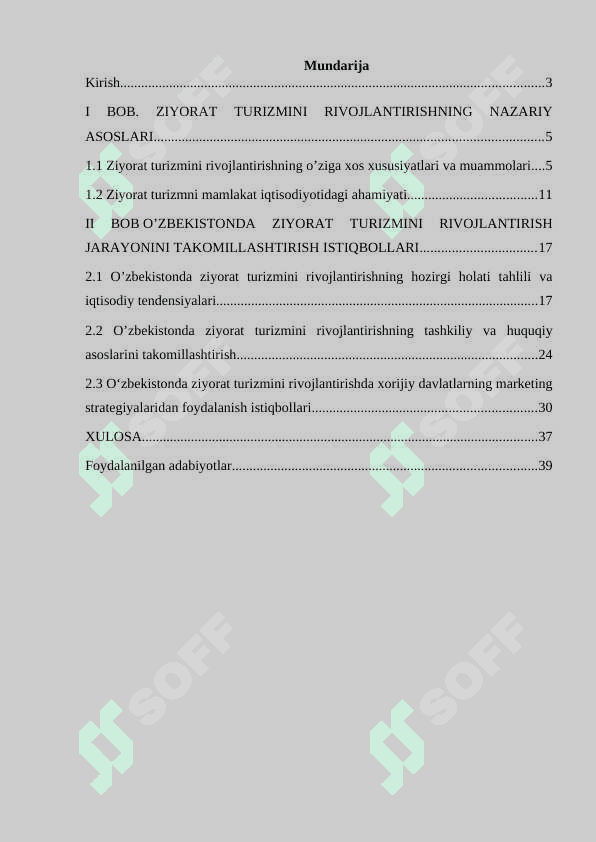Ziyorat turizmini rivojlantirishning tashkiliy va huquqiy asoslari 2