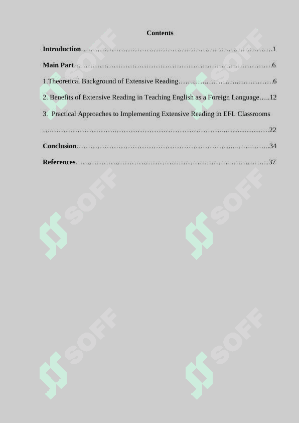 The role of extensive reading in teaching English as a foreign language 2