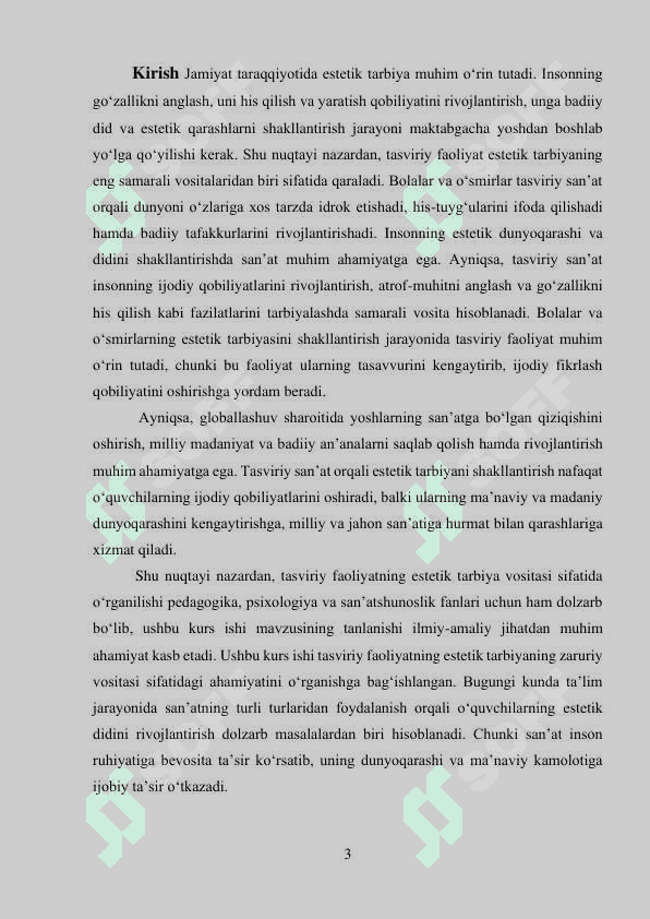 Tasviriy faoliyat - estetik tarbiyaning zaruriy  vositasi sifatida. 3