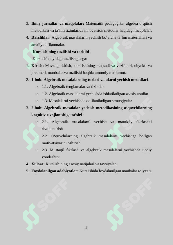 Algebraik mazmunli masalalar yechishga o‘rgatish metodikasi 4