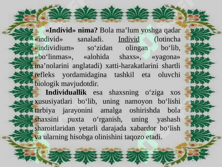 BOSHLANG‘ICH SINF O‘QUVCHISI SHAXSINING RIVOJLANISHI, TARBIYASI VA IJTIMOIYLASHUV 4