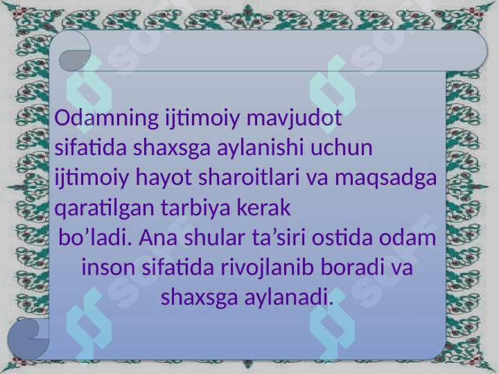 BOSHLANG‘ICH SINF O‘QUVCHISI SHAXSINING RIVOJLANISHI, TARBIYASI VA IJTIMOIYLASHUV 8