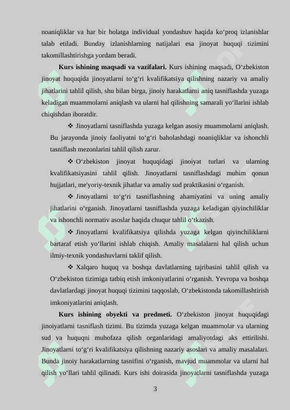 OʻZBEKISTON JINOYAT HUQUQIDA JINOYATLARNI KVALIFIKATSIYA QILISH MUAMMOLARI 3