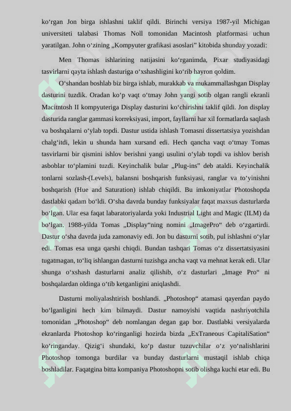 GRAFIK FAYLLARNI IMPORT VA EKSPORT QILISHDA PHOTOSHOP DASTURINING IJOBIY JIXATLARI 4