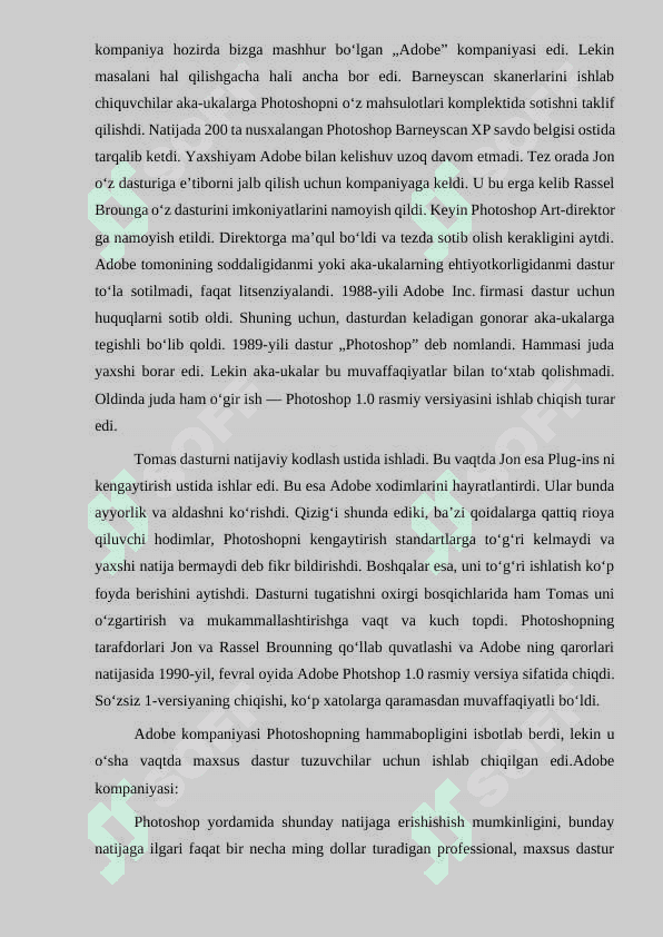 GRAFIK FAYLLARNI IMPORT VA EKSPORT QILISHDA PHOTOSHOP DASTURINING IJOBIY JIXATLARI 5