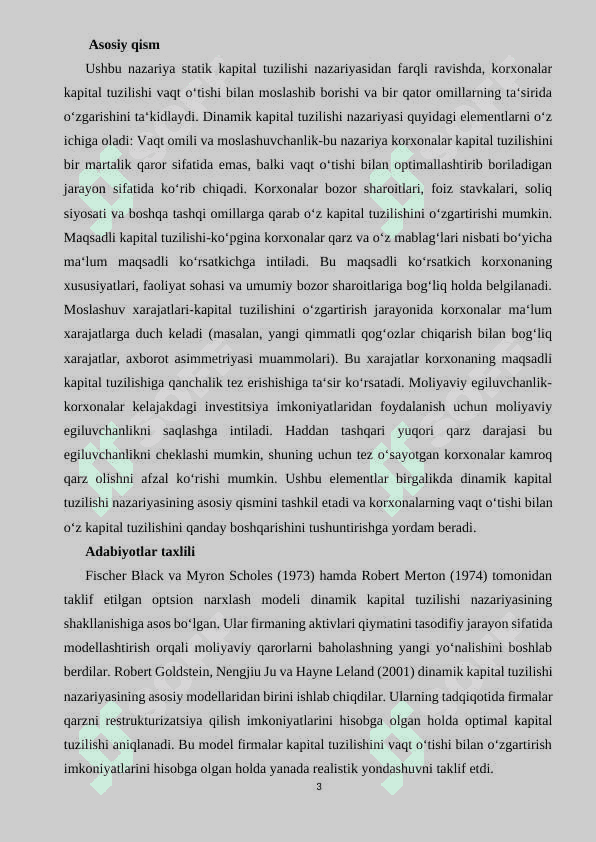 Dinamik kapital tuzilishi nazariyasi 3