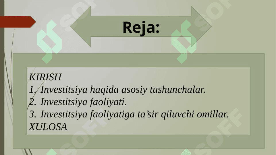 Investitsiya faoliyatiga ta'sir etish omillari va usullari 2