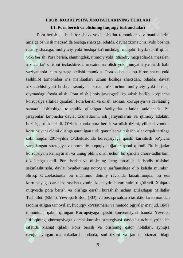 KORRUPSIYA JINOYATLARI JINOIY-HUQUQIY TAHLIL 25 kurs ishi 5