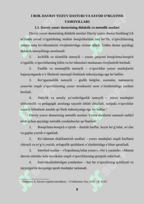 Savod o‘rgatish davriy yozuv dasturida mustaqil ishlarni tashkil etish 8