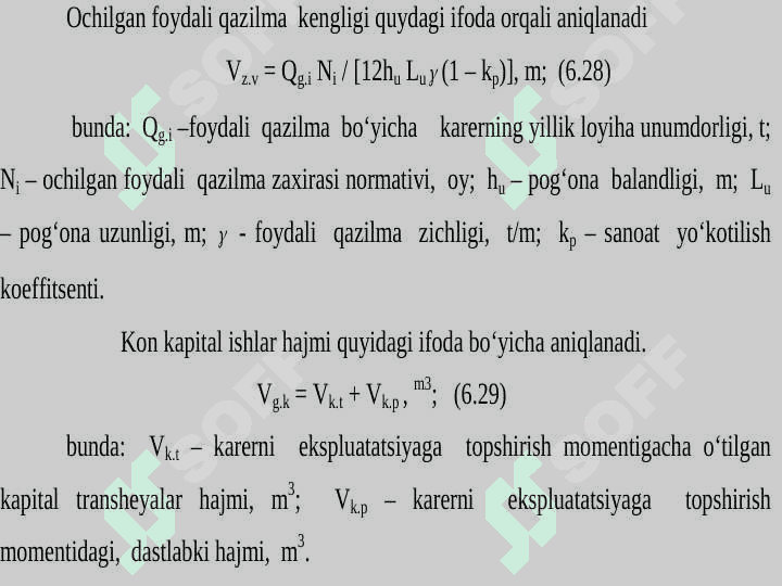 Karyerni qurishdagi kon-kapital ishlari. 7