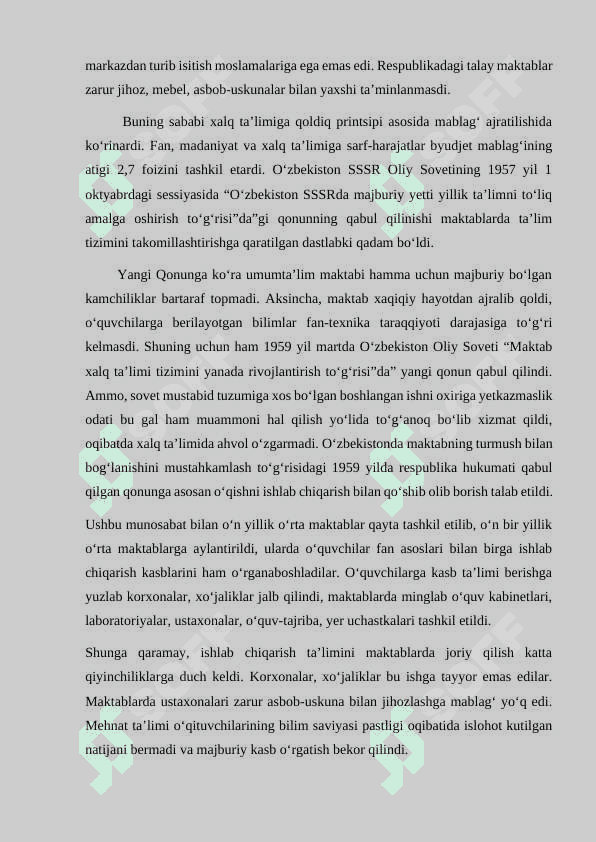 1946-1990- YILLARDA O ’ZBEKISTONDA  TA’LIM VA PEDAGOGIK FIKRLAR 8