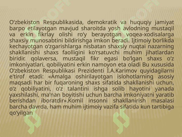 JAMOANI SHAKLLANTIRISHNING                                ISTIQBOL REJALARI 5