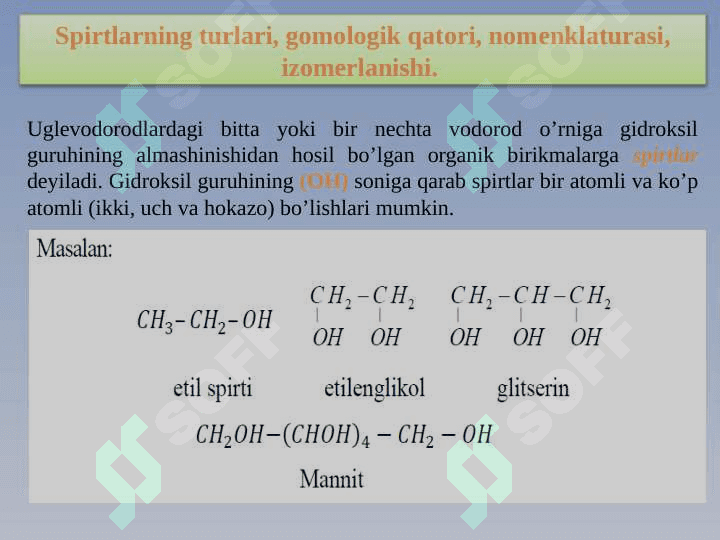 SPIRTLAR VA FENOLLAR 3