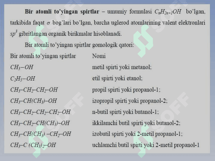 SPIRTLAR VA FENOLLAR 5