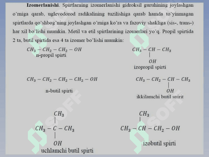 SPIRTLAR VA FENOLLAR 8