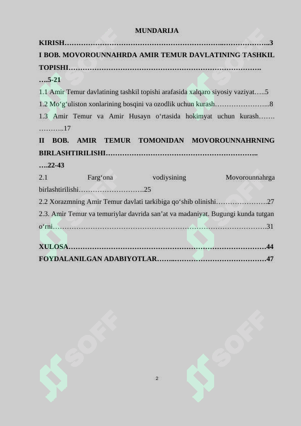 Amir Temur davlatning tashkil topishi 2