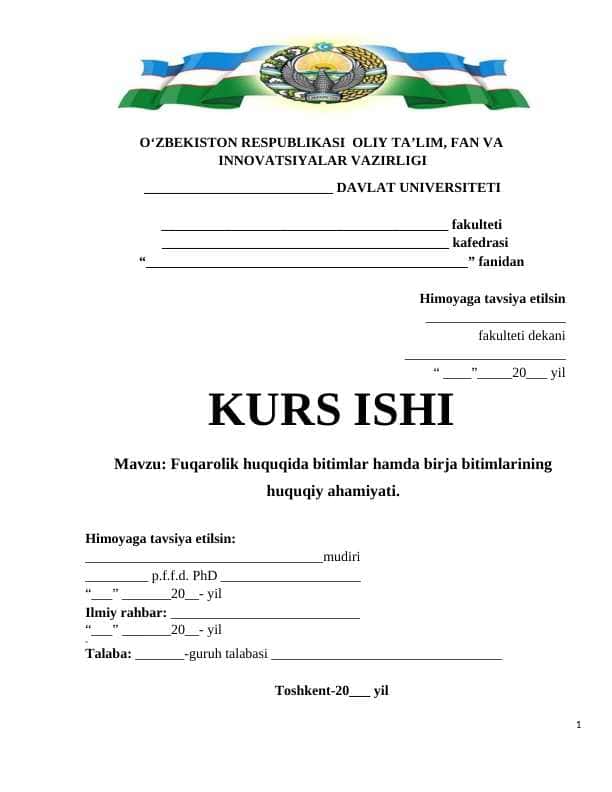 Fuqarolik huquqida bitimlar hamda birja bitimlarining huquqiy ahamiyati.