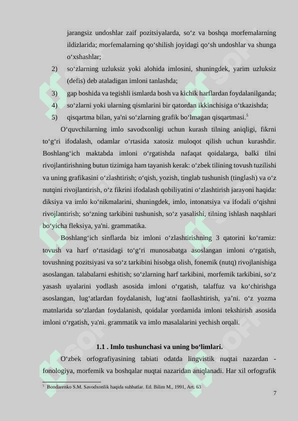 Imlo xatolarni toʻgʻirlash va ularning oldini olish mavzusida kurs ushi 7