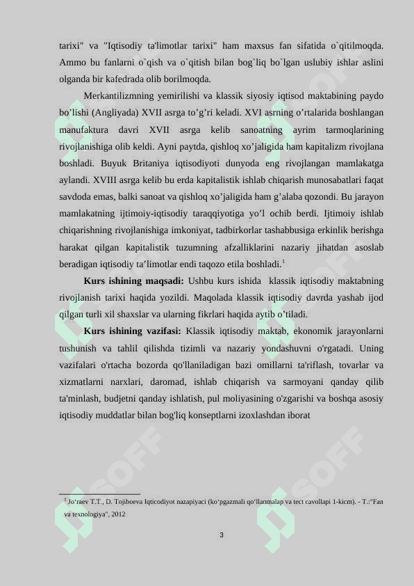 Klassik iqtisodiy maktab vujudga kelishi va yakunlanishi ahamiyati 4