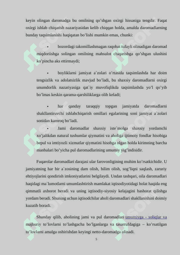 Aholi daromadlari uning turlari va shakllanish manbalari 5