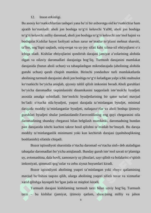 Aholi daromadlari uning turlari va shakllanish manbalari 8