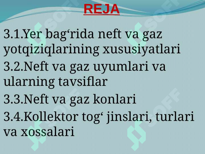 Neft va gaz konlarining kon geologik tavsifi 2