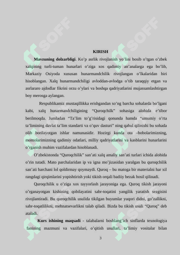 QUROQ TIKISH TEXNIKASI (ANIQ BIRON BUYUMNI LOYIHALASH VA MODELLASHTIRISH.) 3