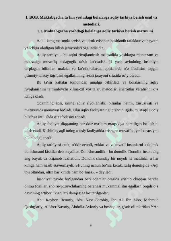 Maktabgacha ta`lim yoshidagi bolalarga aqliy tarbiya berish usul va metodlari. 6